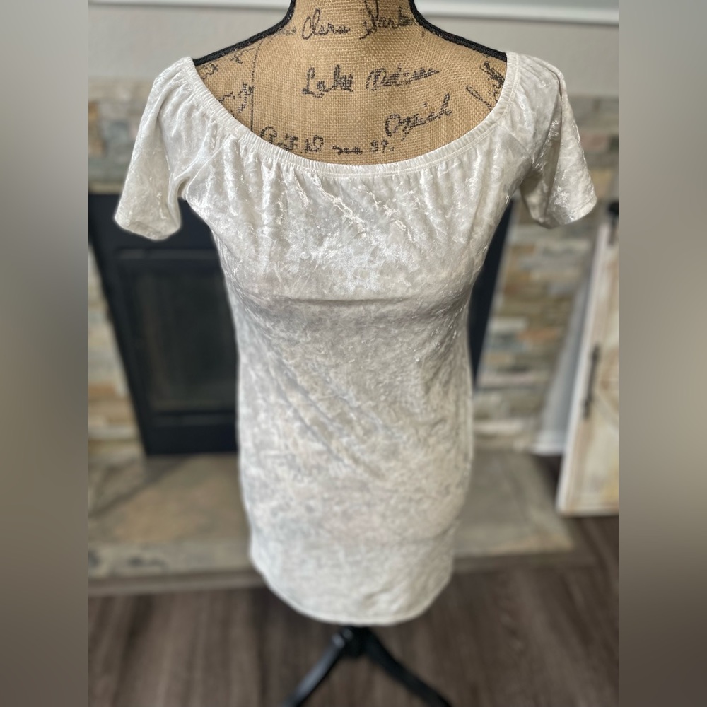 White velvet dress